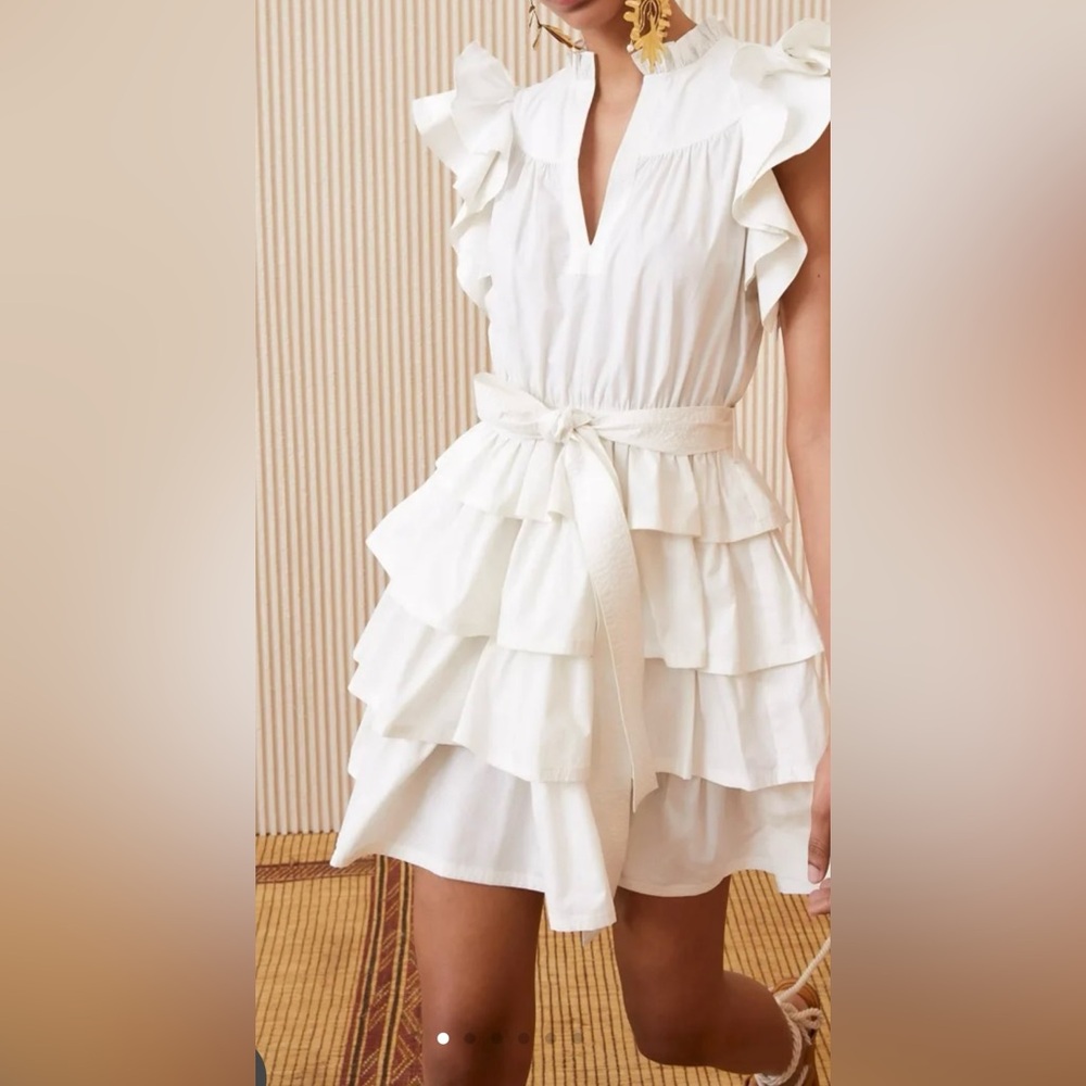 Ulla Johnson White Lulua Mini Dress